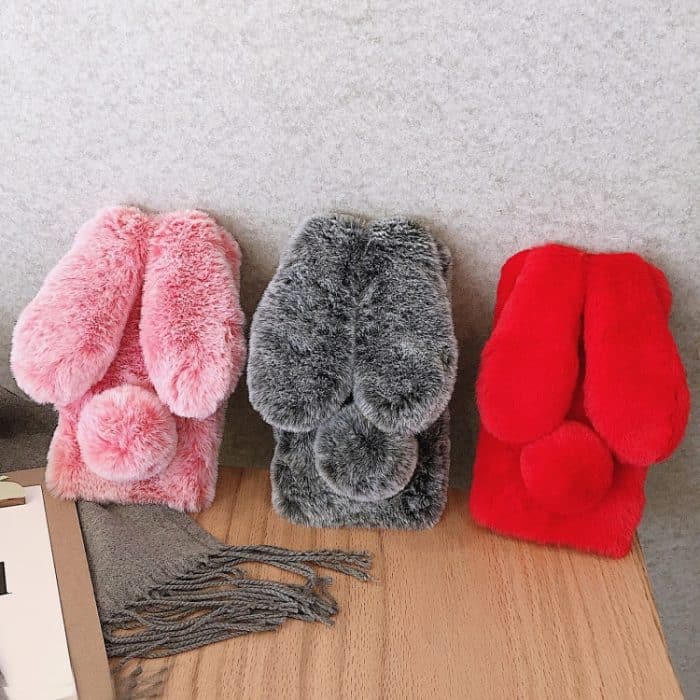 Niedliche 3D-Telefonhülle aus Plüsch mit Langohrkaninchen, For iPhone 12 Pro Max, For iPhone 12 Pro, For iPhone 12 mini – Bild 2