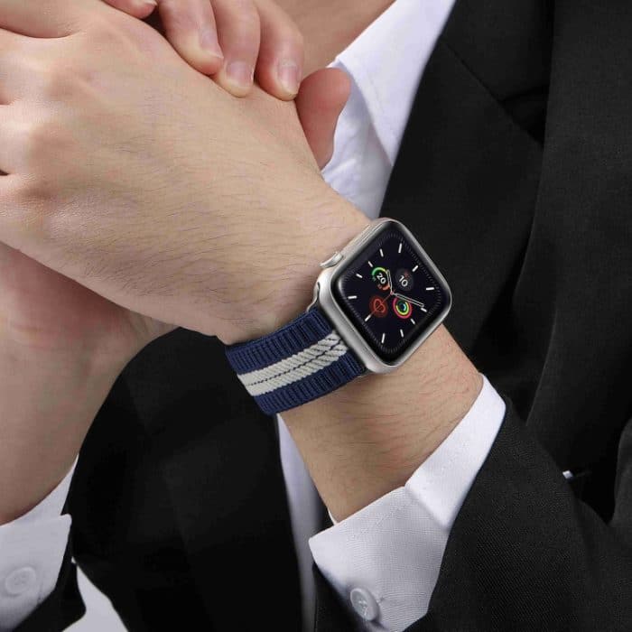 Uhrenarmband aus geflochtenem Nylon mit Fallschirmschnalle, For Apple Watch 46mm / 49mm / 45mm / 44mm, For Apple Watch 42mm / 41mm / 40mm / 38mm – Bild 6