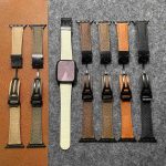 Magnetisches Uhrenarmband aus echtem Leder mit Fallschirmschnalle und Litschi-Muster – Bild 2