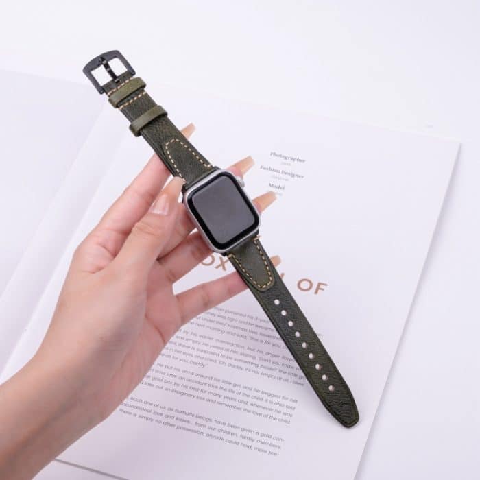 U-förmiges Uhrenarmband aus echtem Leder – Bild 4