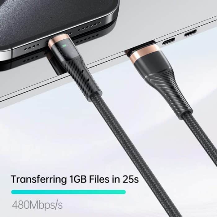 awei CL-229L USB A auf 8 Pin Braid Schnelldaten-Ladekabel – Bild 3