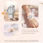 OLEVS 1003 Damen-Mode-Quarzuhr mit Diamantbesatz und Datum – Bild 3