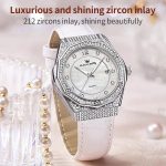 OLEVS 1003 Damen-Mode-Quarzuhr mit Diamantbesatz und Datum – Bild 4