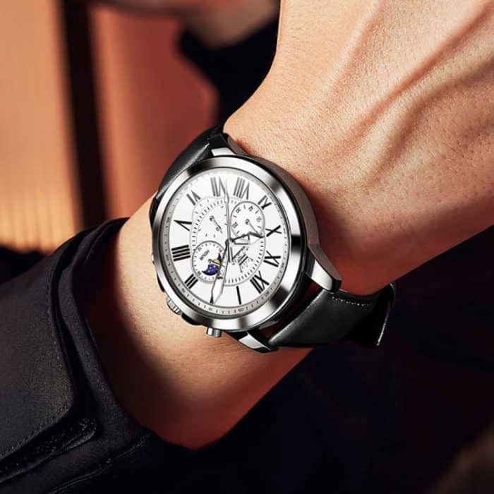 OLEVS 3632 Herren Multifunktionale Quarzuhr mit großem Zifferblatt und leuchtender, wasserdichter Uhr – Bild 6