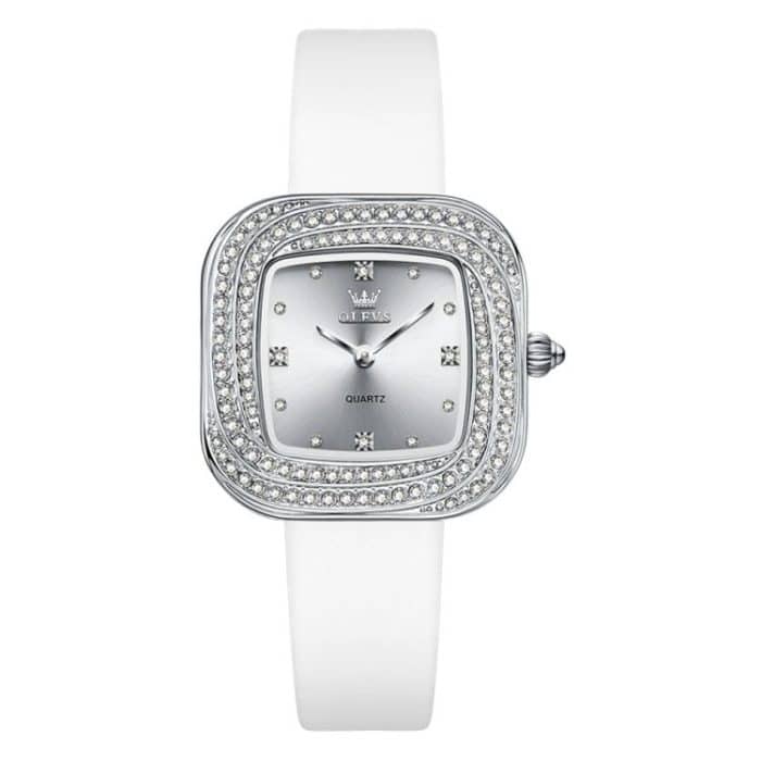 OLEVS 5512 Damen-Quarzuhr mit quadratischem Diamantring, wasserdicht – Bild 1