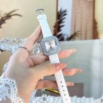 OLEVS 5512 Damen-Quarzuhr mit quadratischem Diamantring, wasserdicht – Bild 6