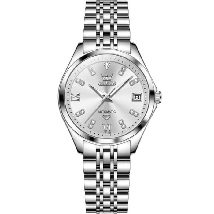 EDA007539001A.jpg OLEVS 9801 Damen-Armbanduhr mit Diamanten, wasserdicht, Einzelkalender – Bild 1