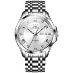 OLEVS 6702 Herren wasserdichte, leuchtende mechanische Uhr mit Doppelkalender
