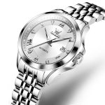 OLEVS 6702 Wasserdichte mechanische Armbanduhr für Damen mit leuchtendem Einzelkalender – Bild 2