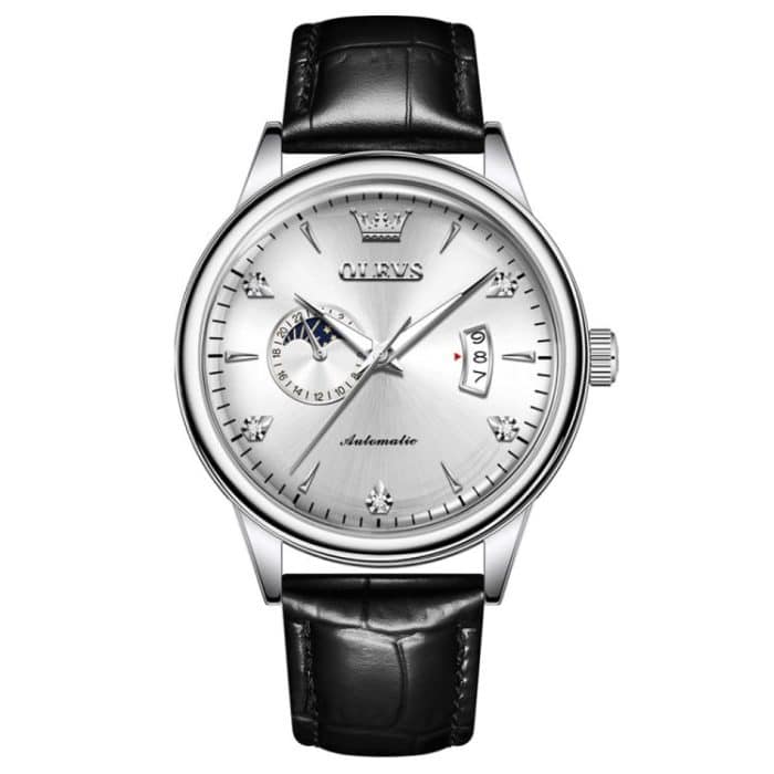 OLEVS 7040 Herren-Uhr mit Sonne, Mond und Stern, leuchtend, wasserdicht – Bild 1