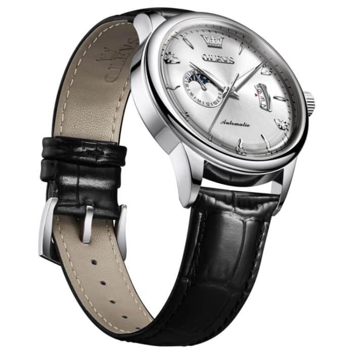 OLEVS 7040 Herren-Uhr mit Sonne, Mond und Stern, leuchtend, wasserdicht – Bild 2