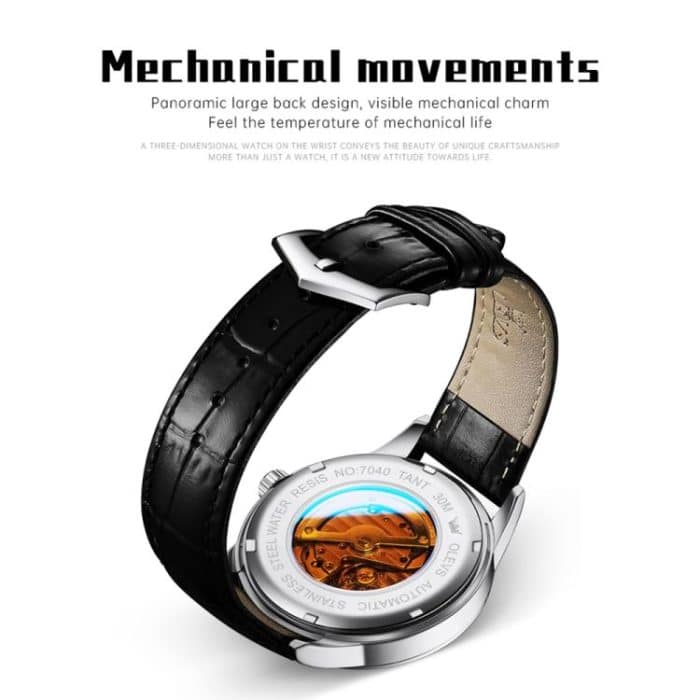 OLEVS 7040 Herren-Uhr mit Sonne, Mond und Stern, leuchtend, wasserdicht – Bild 5