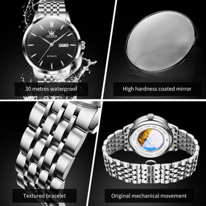 EDA007540701A_3.jpg OLEVS 7048 Mechanische Herrenuhr mit Diamanten und Doppelkalender – Bild 4