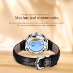 OLEVS 7039 Damen-Armbanduhr mit Sonne, Mond und Stern, leuchtend, wasserdicht – Bild 3