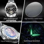 OLEVS 7028 Herren Multifunktionale leuchtende wasserdichte mechanische Uhr – Bild 4