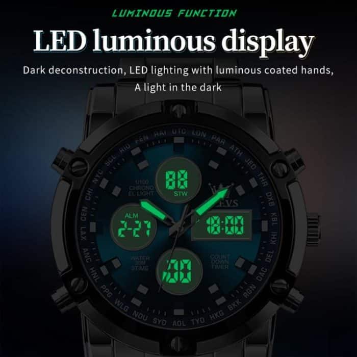 OLEVS 1106 Leuchtende wasserdichte intelligente elektronische Herrenuhr – Bild 3