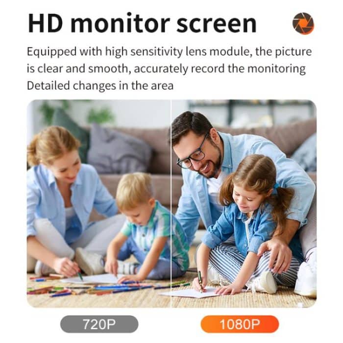 WiFi-Überwachungskamera mit Steckdosenfunktion für den Heimgebrauch mit Nachtsicht- und Gegensprechfunktion, US Plug, EU Plug – Bild 3
