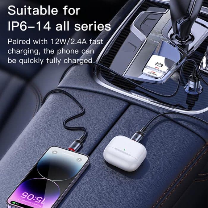 Yesido CA129L 12 W 2,4 A USB auf 8-poliges Ladedatenkabel, Länge: 1,2 m – Bild 5