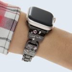 Uhrenarmband aus Edelstahl mit farbigem Diamant-Katzenmotiv, For Apple Watch 46mm / 49mm / 45mm / 44mm, For Apple Watch 42mm / 41mm / 40mm / 38mm – Bild 3