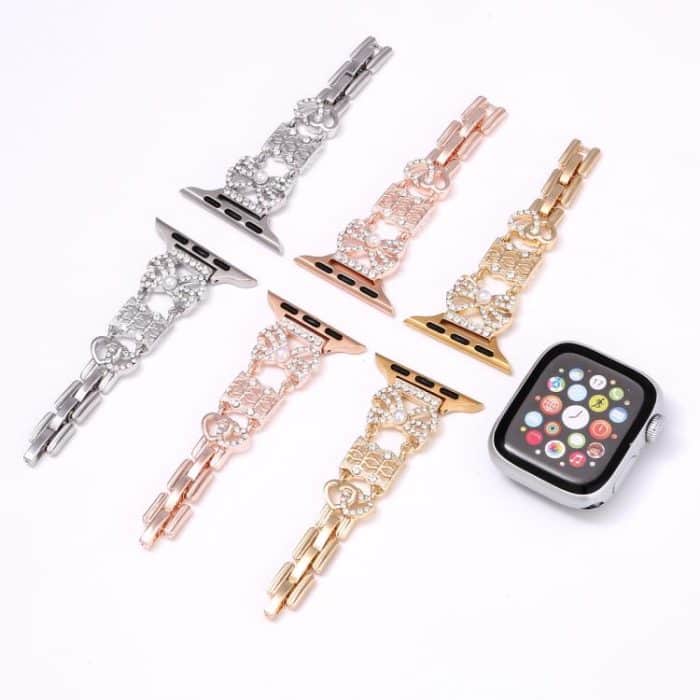 Uhrenarmband aus Edelstahl mit Schleife und Schmuckschnalle, For Apple Watch 46mm / 49mm / 45mm / 44mm, For Apple Watch 42mm / 41mm / 40mm / 38mm – Bild 4