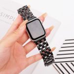 Uhrenarmband aus Edelstahl mit fünf Perlen und Streifen, For Apple Watch 46mm / 49mm / 45mm / 44mm, For Apple Watch 42mm / 41mm / 40mm / 38mm – Bild 5
