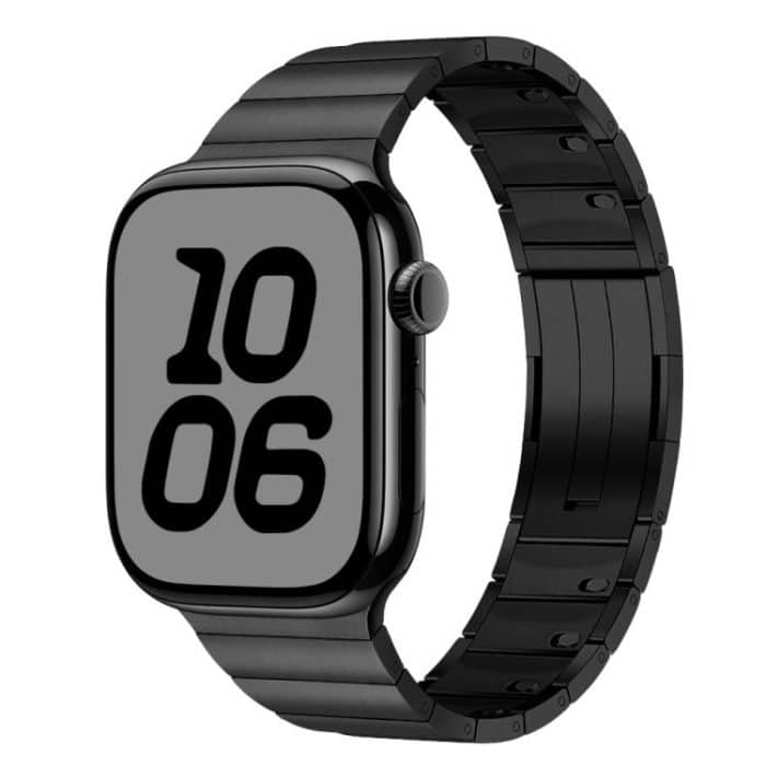 Seitlich abnehmbares Edelstahl-Uhrenarmband mit einer Perle, For Apple Watch 46mm / 49mm / 45mm / 44mm, For Apple Watch 42mm / 41mm / 40mm / 38mm – Bild 1