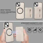 Reißverschluss-Geldbörse, geteilte MagSafe-Telefonhülle aus Leder mit Rückseite, For iPhone 7 Plus / 8 Plus – Bild 5