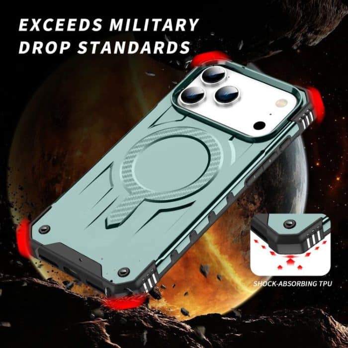 Magnetische TPU-Hybrid-PC-Telefonhülle „Starship“, For iPhone 16e, For iPhone 16 Pro Max, For iPhone 16 Pro – Bild 2