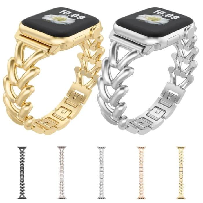 Kalebol V-shaped Zinc Alloy Strap, For Apple Watch 46mm / 49mm / 45mm / 44mm, For Apple Watch 42mm / 41mm / 40mm / 38mm – Bild 2