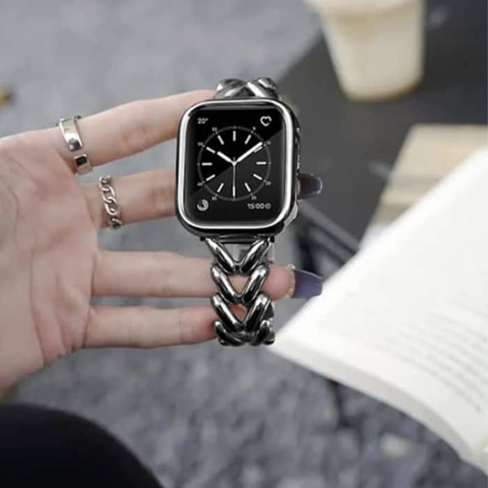 Kalebol V-shaped Zinc Alloy Strap, For Apple Watch 46mm / 49mm / 45mm / 44mm, For Apple Watch 42mm / 41mm / 40mm / 38mm – Bild 3