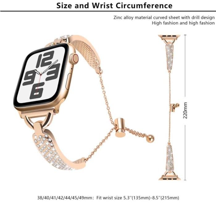 Kalebol Stone Curved Zinc Alloy Strap, For Apple Watch 46mm / 49mm / 45mm / 44mm, For Apple Watch 42mm / 41mm / 40mm / 38mm – Bild 3