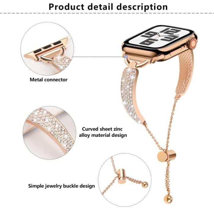 Kalebol Stone Curved Zinc Alloy Strap, For Apple Watch 46mm / 49mm / 45mm / 44mm, For Apple Watch 42mm / 41mm / 40mm / 38mm – Bild 4