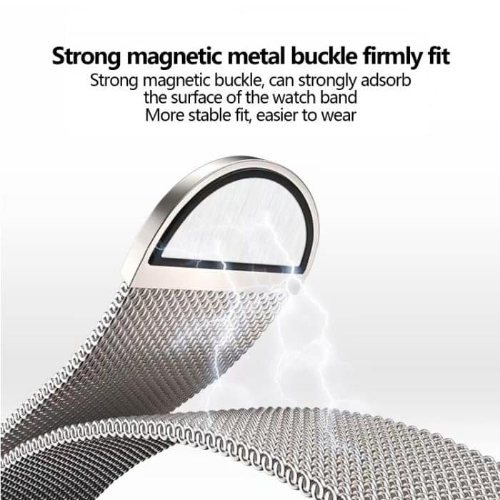 Kalebol Semi-round Tail Milan Stainless Steel Strap, For Apple Watch 46mm / 49mm / 45mm / 44mm, For Apple Watch 42mm / 41mm / 40mm / 38mm – Bild 3