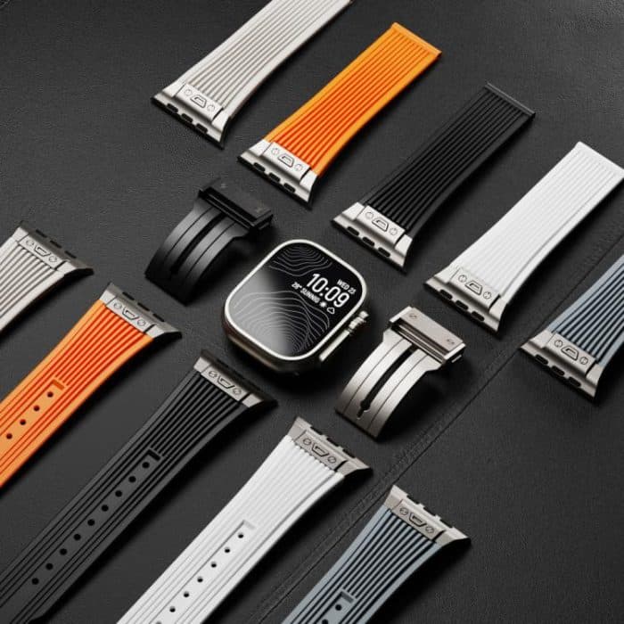 Kalebol High Elasticity L-shaped Nail Silicone Strap, For Apple Watch 46mm / 49mm / 45mm / 44mm, For Apple Watch 42mm / 41mm / 40mm / 38mm – Bild 2