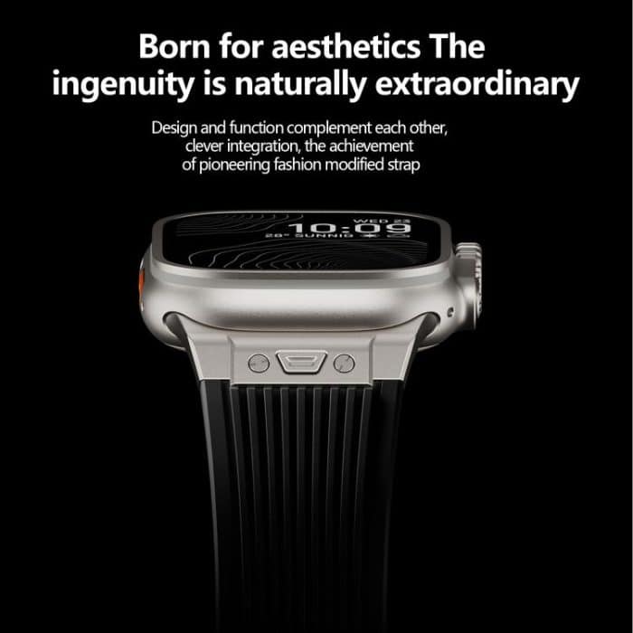 Kalebol High Elasticity L-shaped Nail Silicone Strap, For Apple Watch 46mm / 49mm / 45mm / 44mm, For Apple Watch 42mm / 41mm / 40mm / 38mm – Bild 4