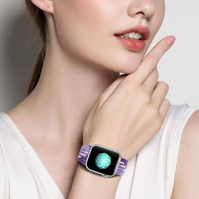 Kalebol Eight Buckle Nylon Braided Watch Band, For Apple Watch 46mm / 49mm / 45mm / 44mm, For Apple Watch 42mm / 41mm / 40mm / 38mm – Bild 5