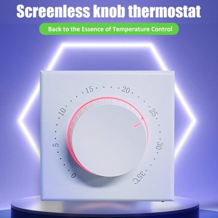 Smart Home Screenless Knob Thermostat with Dual Color LED Indicator, BHT-101GAL Water Heating, BHT-101GBL Electric Heating, BHT-101GCL Boiler Heating – Bild 2
