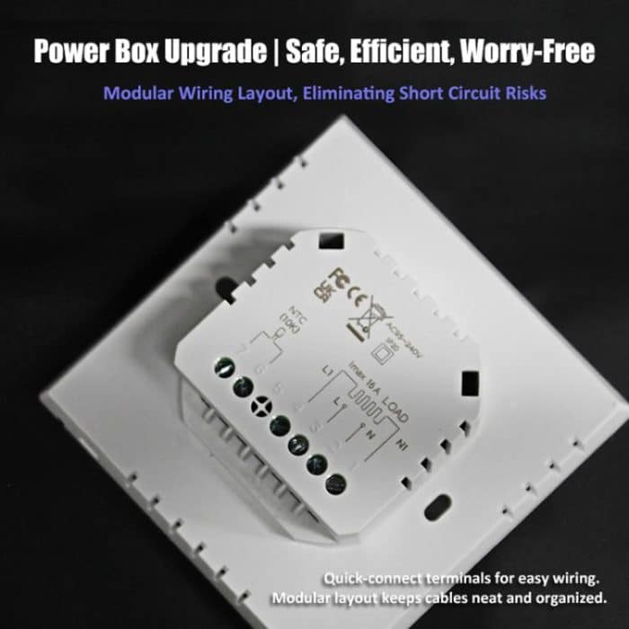 Smart Home Screenless Knob Thermostat with Dual Color LED Indicator, BHT-101GAL Water Heating, BHT-101GBL Electric Heating, BHT-101GCL Boiler Heating – Bild 7