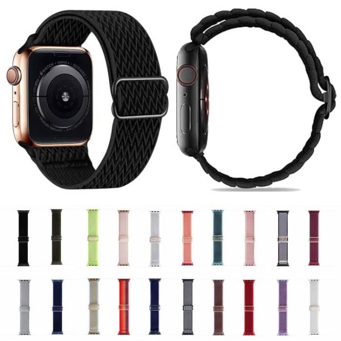 Kalebol Eight Buckle Wavy Braided Nylon Watch Band, For Apple Watch 46mm / 49mm / 45mm / 44mm, For Apple Watch 42mm / 41mm / 40mm / 38mm – Bild 2