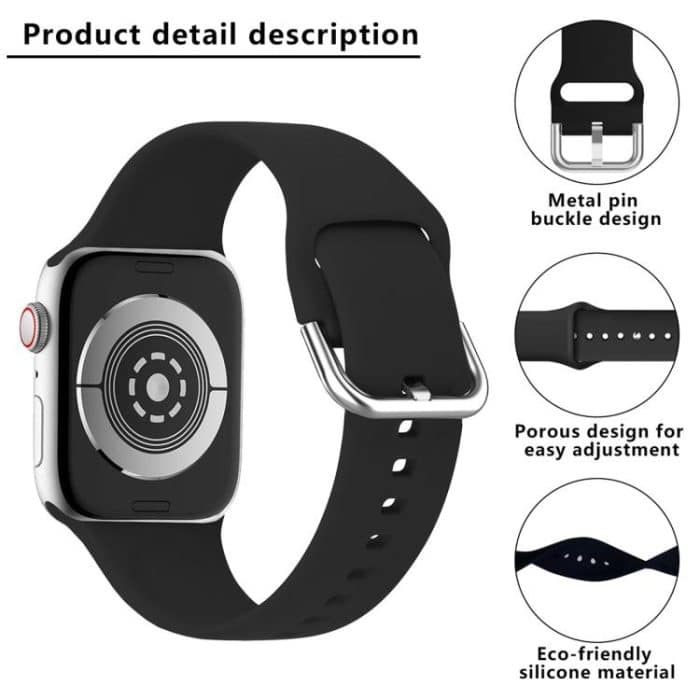 Kalebol Metal Pin Buckle Silicone Watch Band – Bild 3