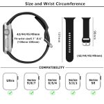 Kalebol Metal Pin Buckle Silicone Watch Band, For Apple Watch 46mm / 49mm / 45mm / 44mm, For Apple Watch 42mm / 41mm / 40mm / 38mm – Bild 4