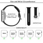 Kalebol Metal Pin Buckle Silicone Watch Band, For Apple Watch 46mm / 49mm / 45mm / 44mm, For Apple Watch 42mm / 41mm / 40mm / 38mm – Bild 5