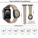 Kalebol Magnetic Fold Genuine Buckle Leather Watch Band, For Apple Watch 46mm / 49mm / 45mm / 44mm, For Apple Watch 42mm / 41mm / 40mm / 38mm – Bild 4