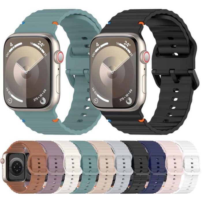 Kalebol Wavy Grain Stitched Silicone Watch Band – Bild 2