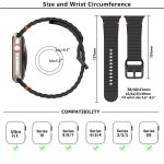 Kalebol Wavy Grain Stitched Silicone Watch Band, For Apple Watch 46mm / 49mm / 45mm / 44mm, For Apple Watch 42mm / 41mm / 40mm / 38mm – Bild 4