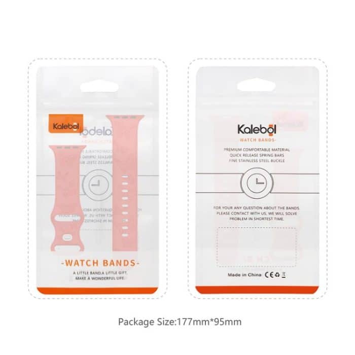 Kalebol 8-shaped Buckle Butterfly Embossed Silicone Watch Band, For Apple Watch 46mm / 49mm / 45mm / 44mm, For Apple Watch 42mm / 41mm / 40mm / 38mm – Bild 5