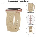 Kalebol 8-shaped Buckle Rose Embossed Silicone Watch Band, For Apple Watch 46mm / 49mm / 45mm / 44mm, For Apple Watch 42mm / 41mm / 40mm / 38mm – Bild 4