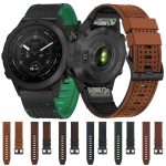 Kalebol Dot Hole Silicone Leather Quick Release Watch Band, For Garmin Fenix 7X 26mm, For Garmin Fenix 7 22mm – Bild 2