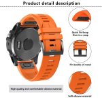 Kalebol Plain Texture Silicone Watch Band, For Garmin QuickFit 22mm, For Garmin QuickFit 26mm – Bild 3