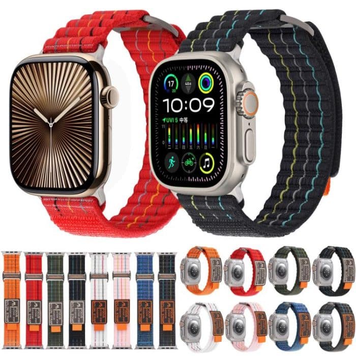 Kalebol  Dual-section Sports Nylon Loop Watch Band, For Apple Watch 46mm / 49mm / 45mm / 44mm, For Apple Watch 42mm / 41mm / 40mm / 38mm – Bild 2